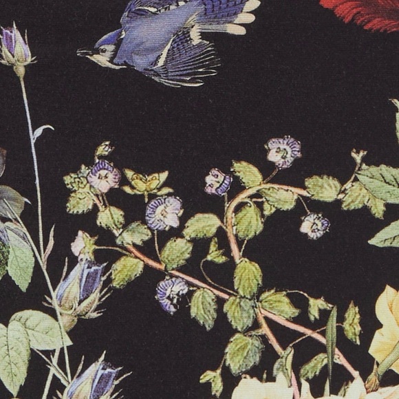 Alice + Olivia Delora scoop neck long sleeve floral  midi dress thumb holes 10 - Picture 7 of 13